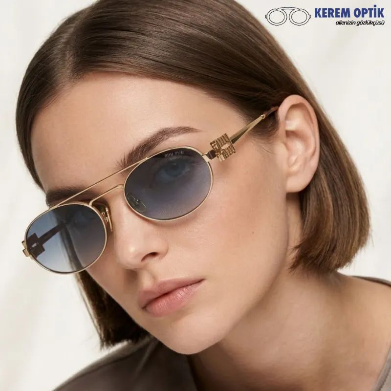 MIU MIU KADIN METAL G�NE� G�ZL��� MU54ZS 7OE5D1