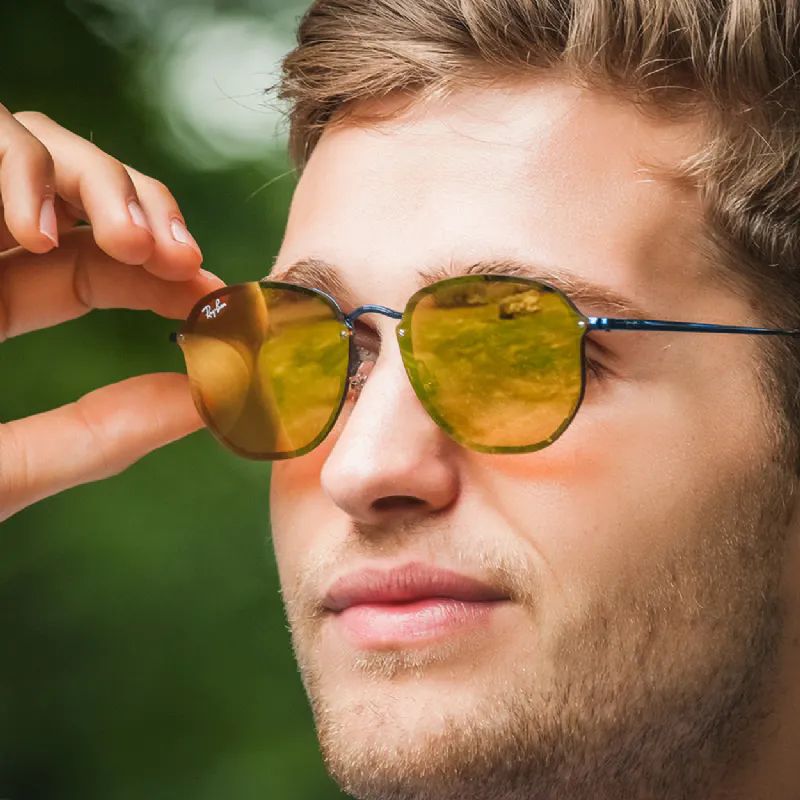 RAY-BAN BLAZE HEXAGONAL UNISEX METAL GNE GZL RB3579N 9038/7J